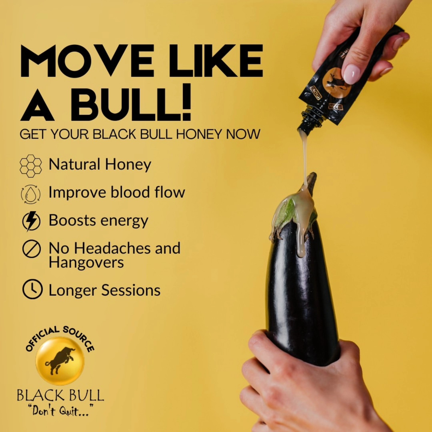 You want to last longer and satisfy your woman. Our Black Bull Extreme honey will charge you up to go rounds non stop...Send us a DM now
