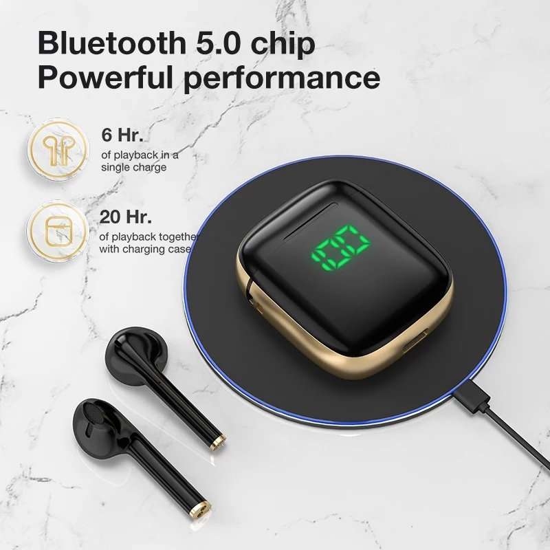 SANLEPUS TWS Bluetooth 5.0 Earphones Wireless Headphones With Wireless Charging, Led Earbuds Headset For Android Phones and iPhone