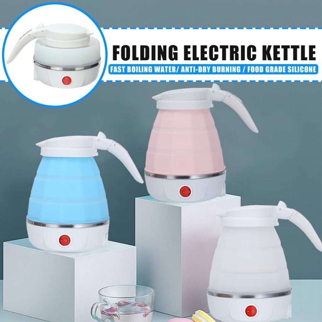 Foldable Electric Kettle Portable Silicone Travel Kettle BuyBae Online Store